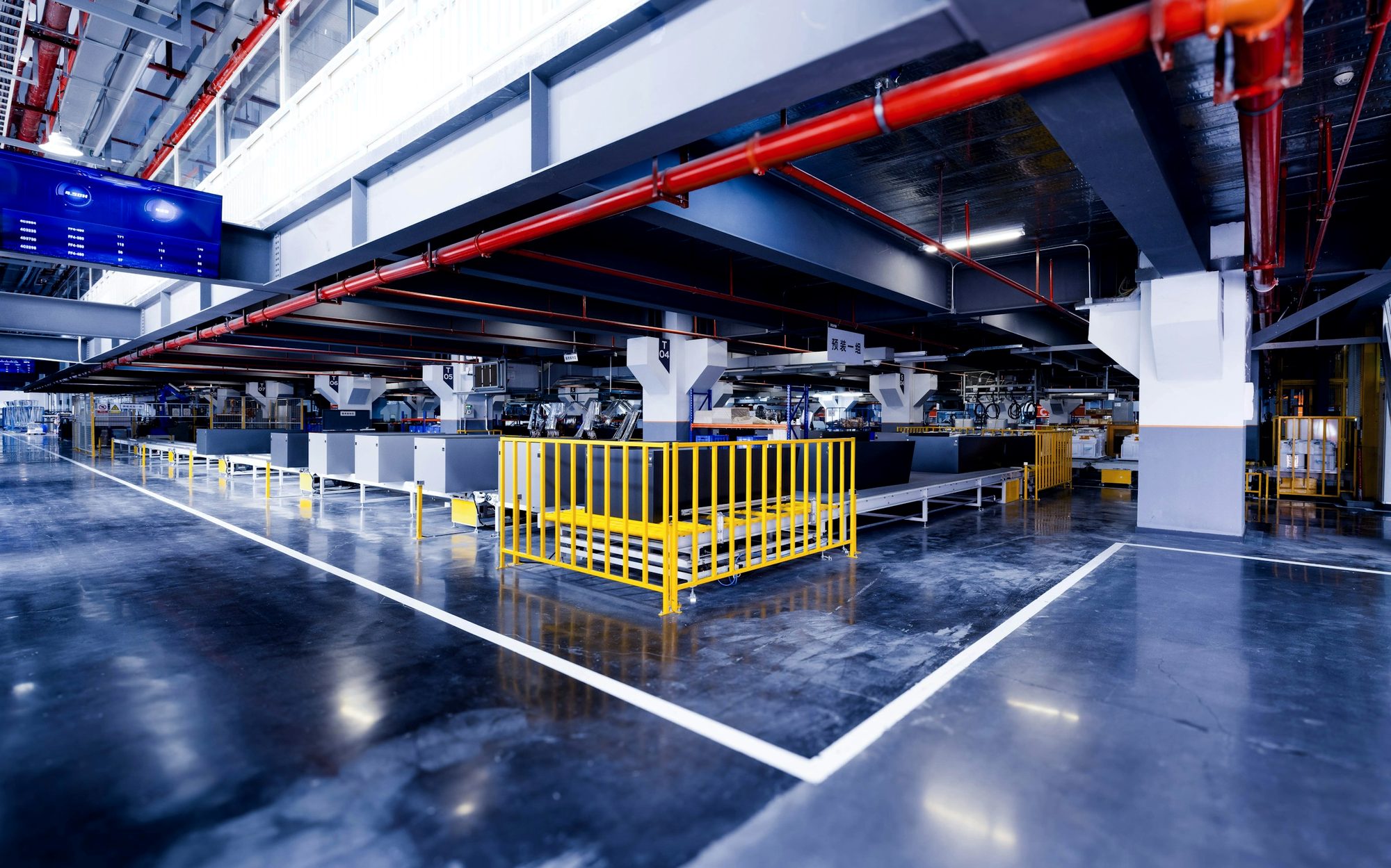 A bright factory hall