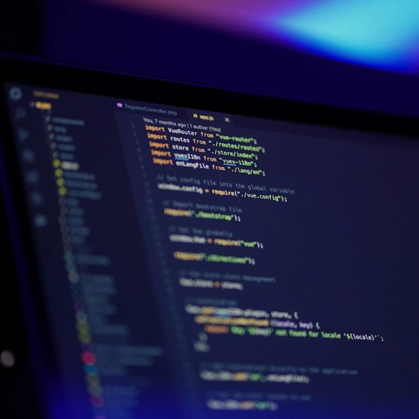 Lines of code on a computer screen
